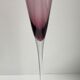 Set of 10 very high champagne flutes in colored glass 70s