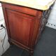 Crossbow commode in solid cherry wood, Louis XV style with marble top.
