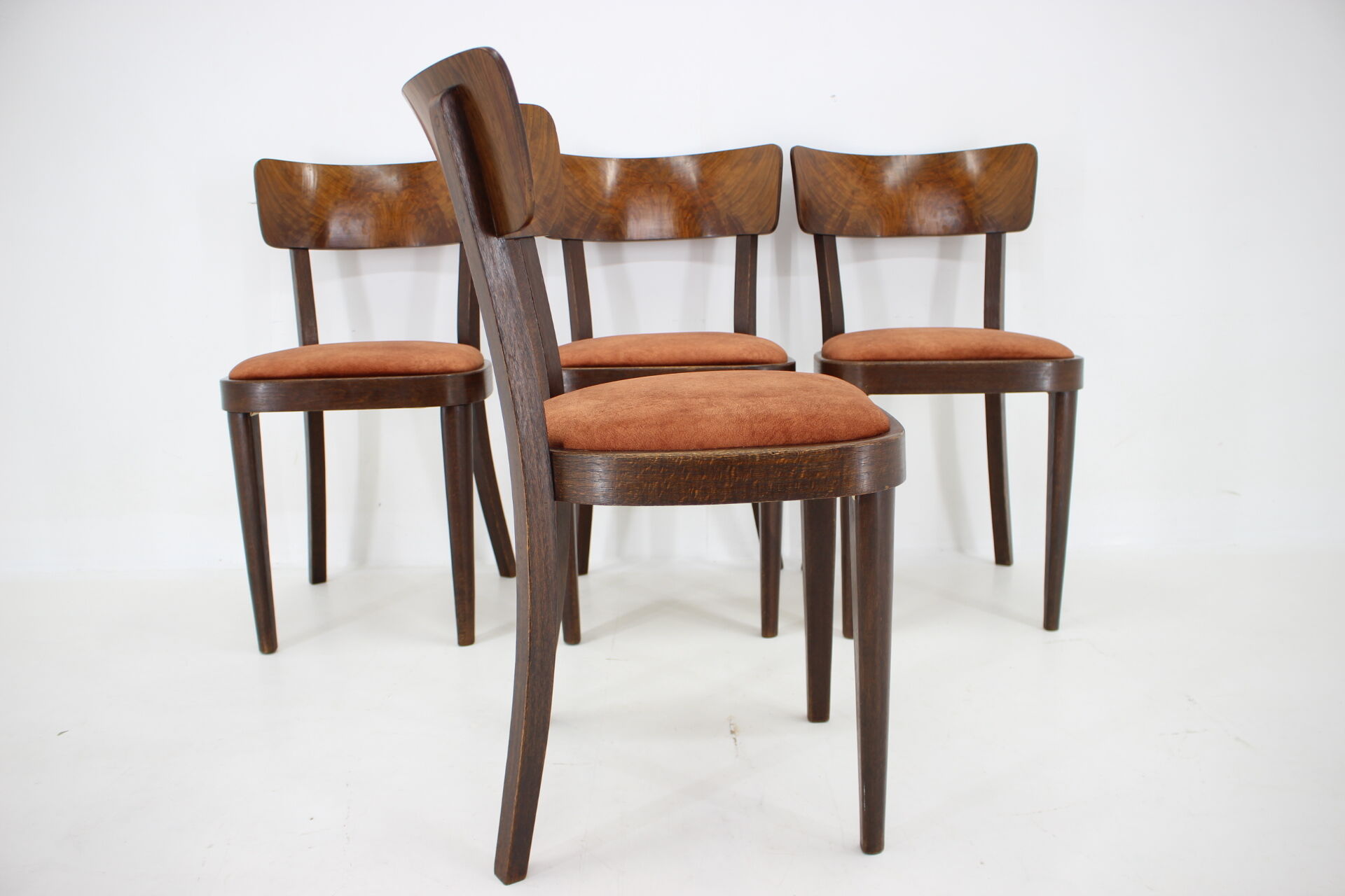 1940s Set of Four Dining Chairs ,Czechoslovakia