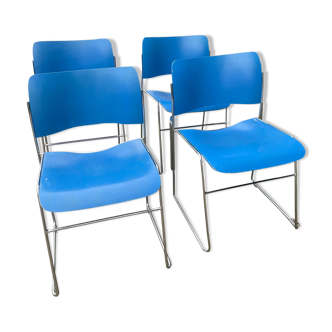Set of chairs 40/4 by David Rowland