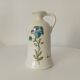 Vintage glazed stoneware pitcher, signed