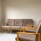 Vintage Wooden Seating Area / Sofa / Armchair