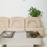 Beige modular sofa, Space Age, Italy, 1970s