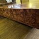 Wooden burl coffee table, Italian design by Roche Bobois, 1970s.