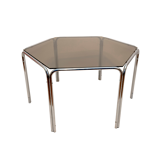 Hexagonal tubular dining table