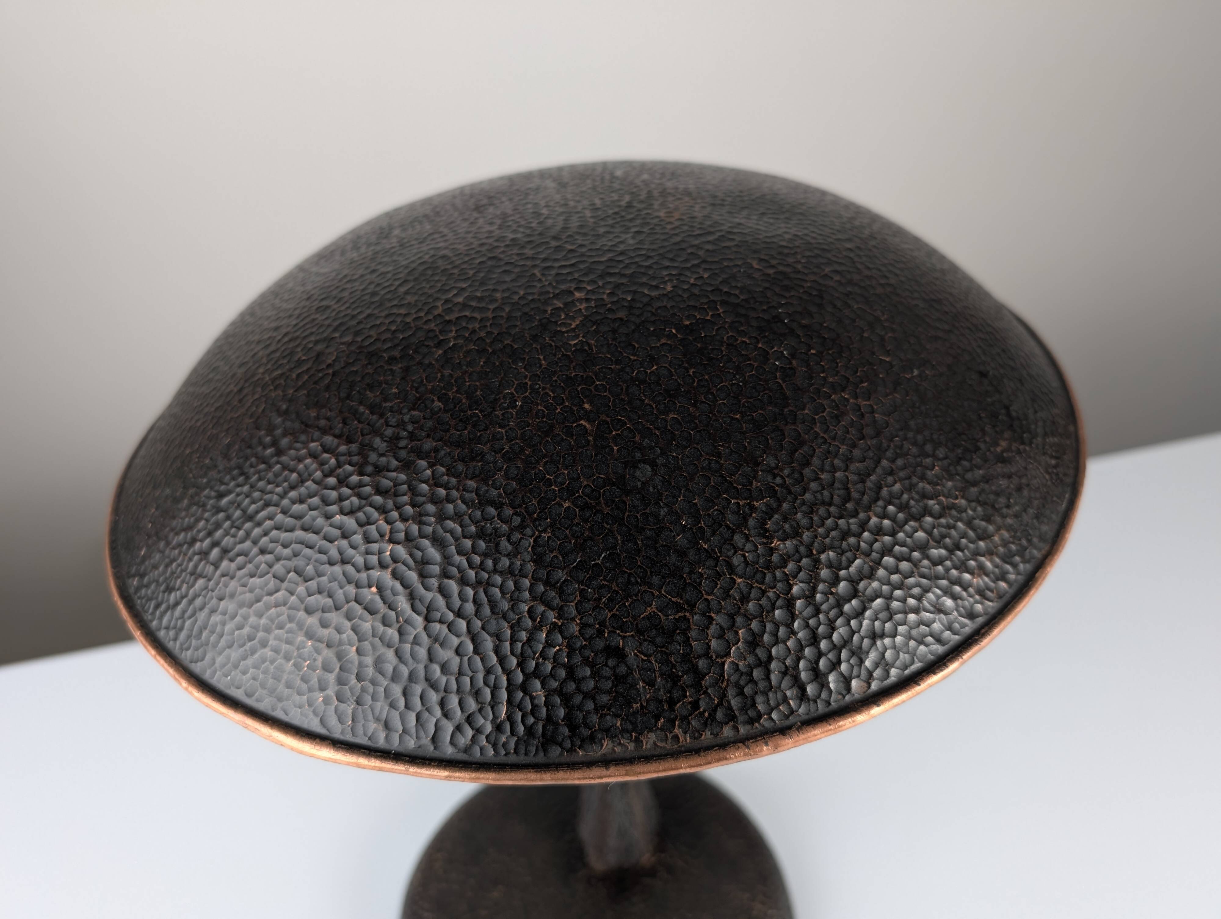 Hammered Copper Sculptural Lamp in the Shape of a Tree, Mid-Century Modern