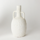White stoneware vase