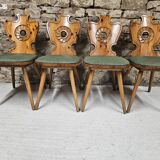 Lot of 4 bistro inn chairs from the 1970s