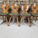 Lot 4 chaises auberge bistrot 1970"