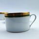 Duo cups Limoges bordered green gilded with fine gold