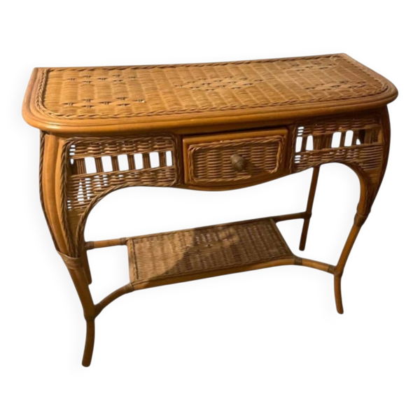 Console bambou rotin
