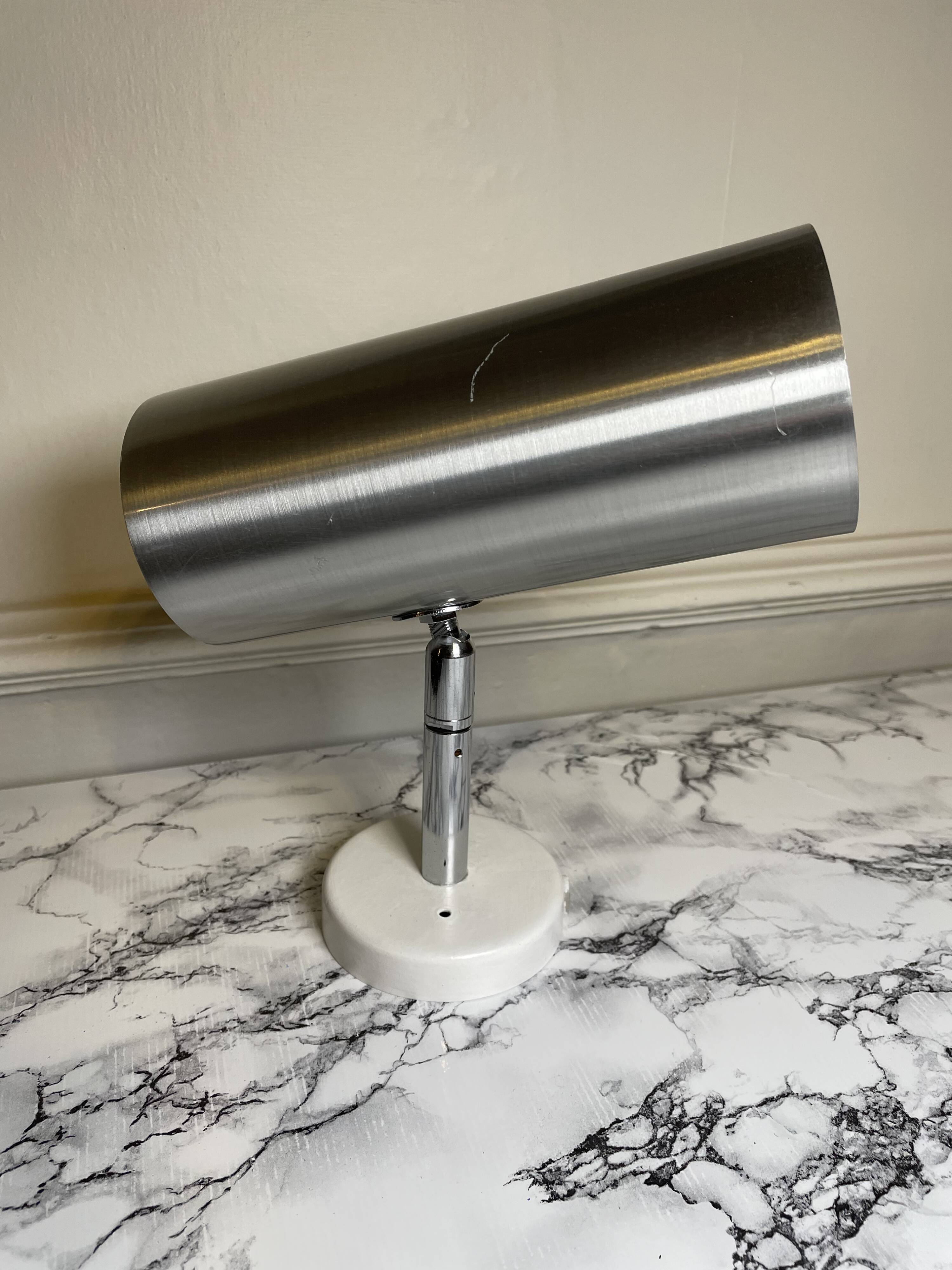 Dutch Raak brushed aluminum wall light