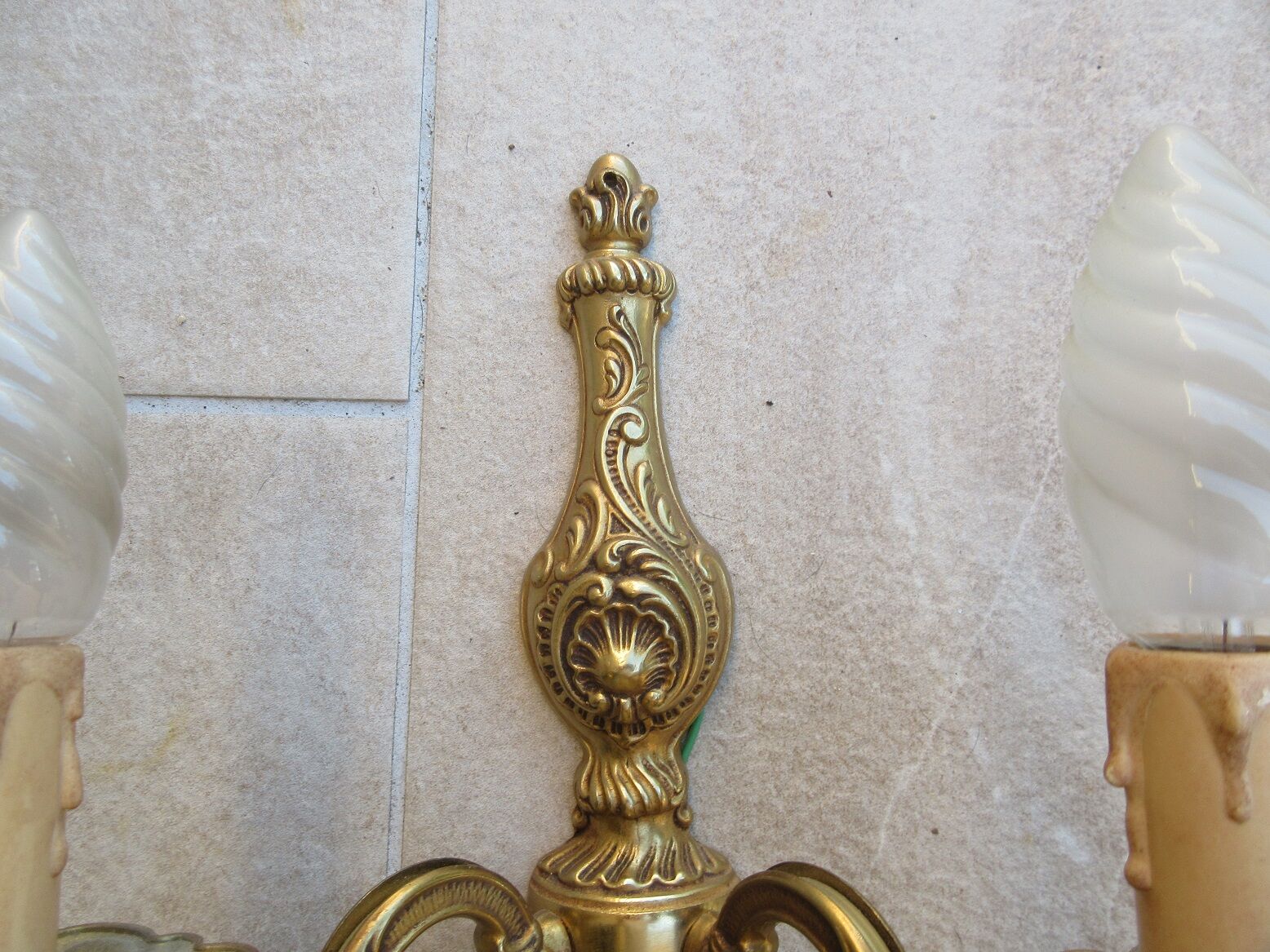 pair of bronze wall light