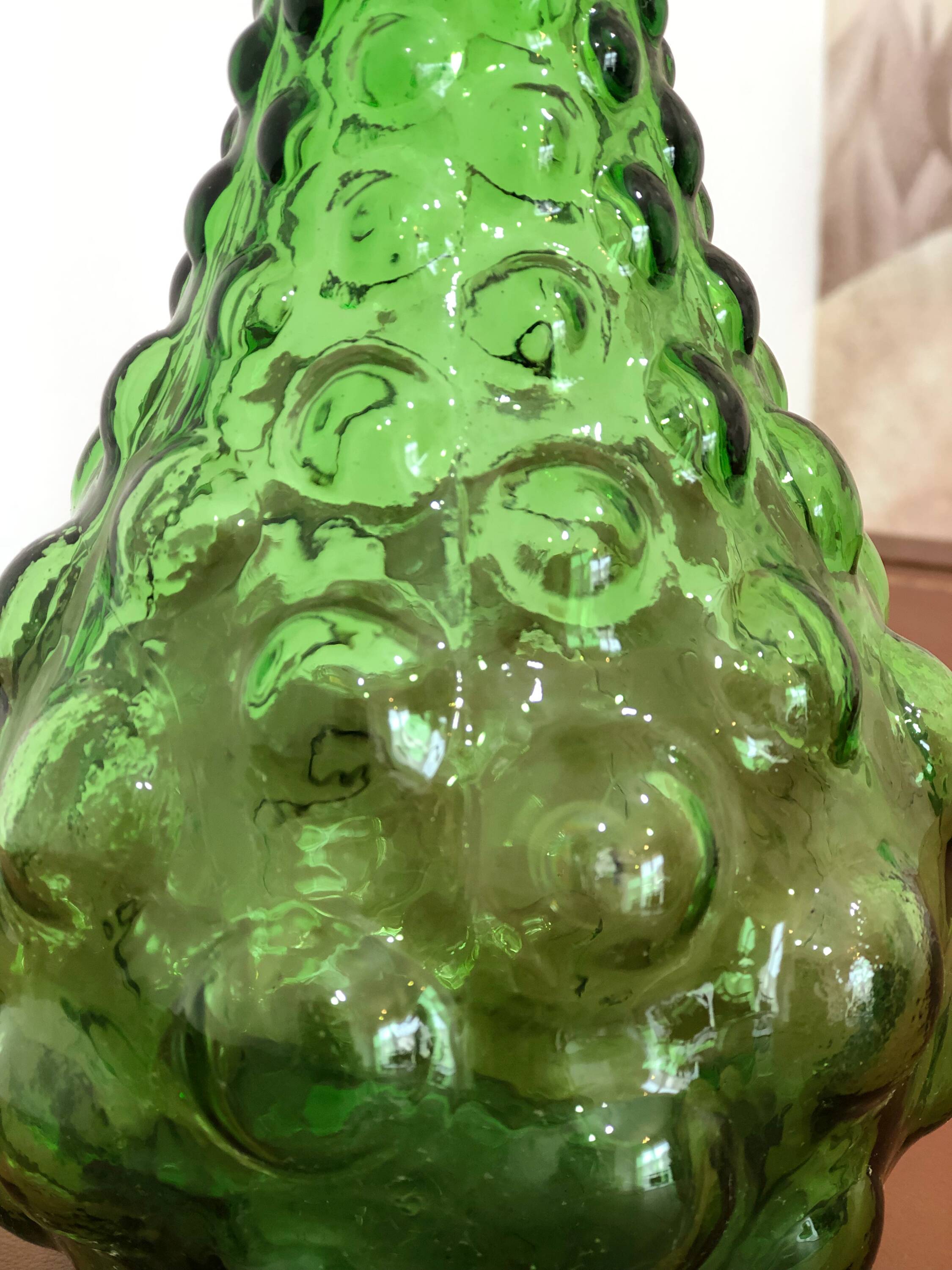 Italian glass carafe from Empoli from the 50s/60s