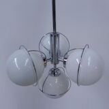 Vintage space age hanging lamp with 4 glass balls