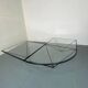 Table Basse Moderniste Furtive en Acier et Verre, Italie, années 1980
