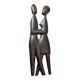 Midcentury Wall Wood Sculpture Lovers, 1970s