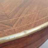 Napoleon III violin-shaped middle desk table 19th in marquetry