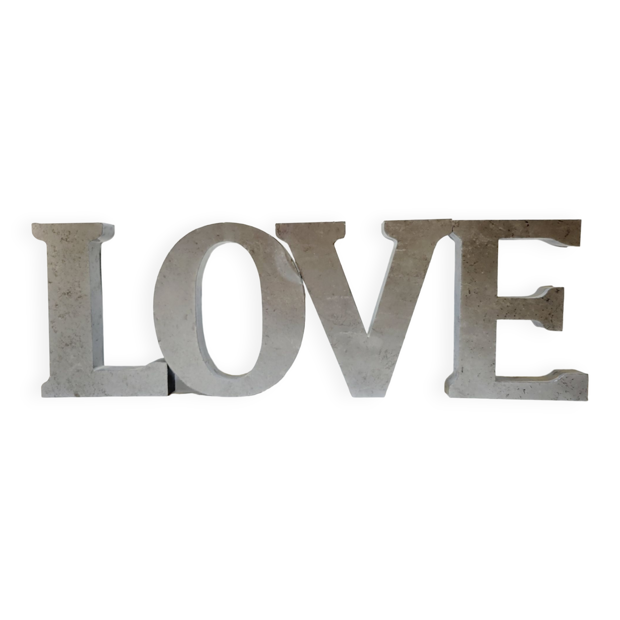 4 decorative letters metal sign LOVE FLY