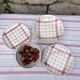 Pink vichy tile plates