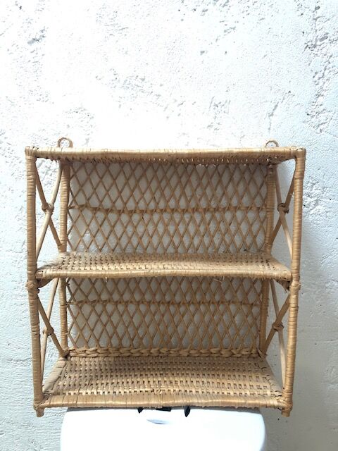 Rattan and wicker shelf