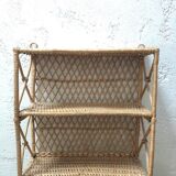 Rattan and wicker shelf