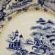 2 Antique Gilman Sacavem Statue Dinner Plates / Serving Dishes