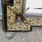 Large mirror gilded wood 76x109
