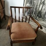 Pair of art deco velvet armchairs