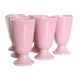 Set of 6 pink porcelain mazagrans, vintage