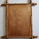 Miroir ancien en bois tourné façon bambou, fin XIXe siècle, 69 x 53 cm