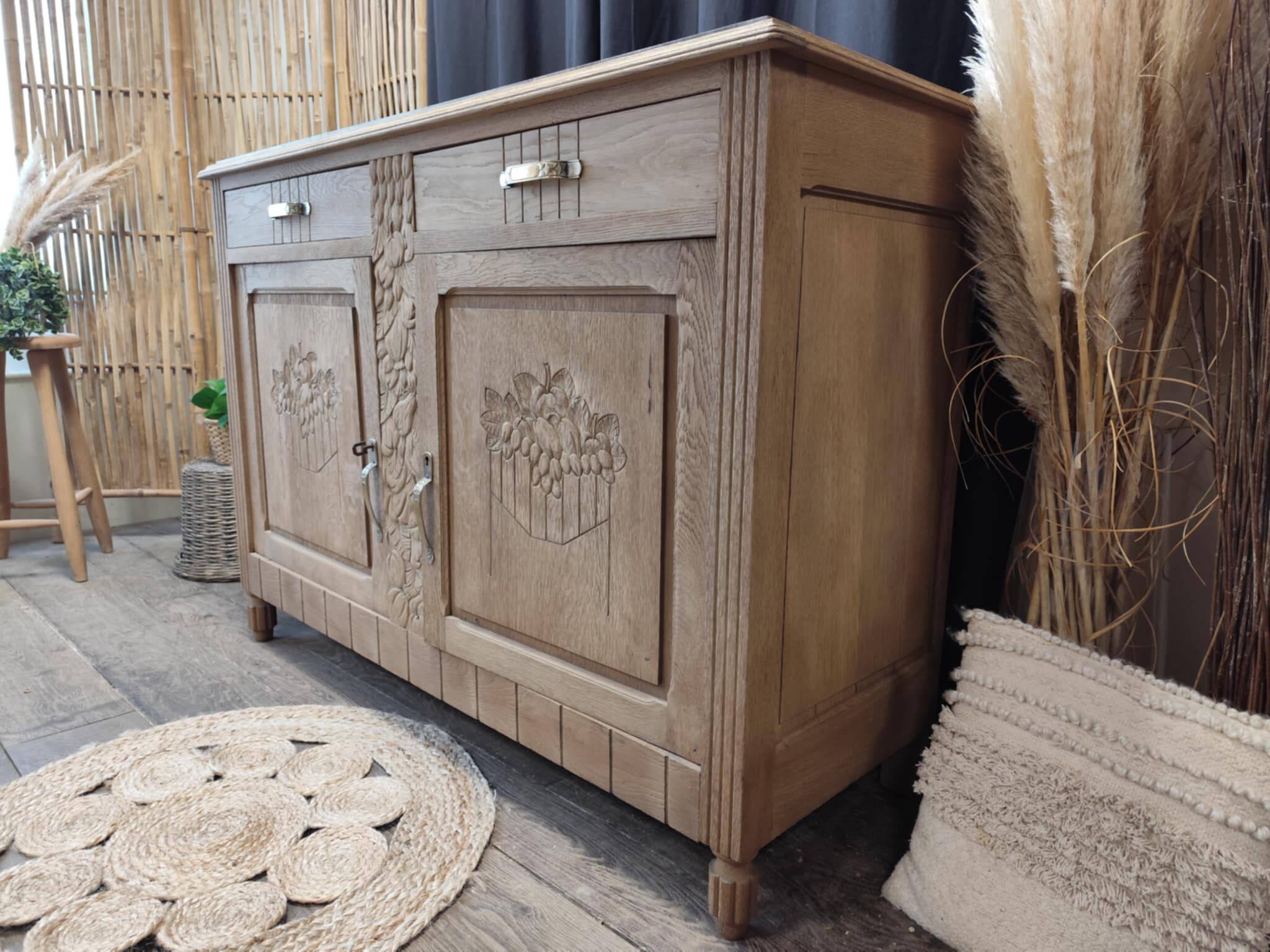 Buffet bas chêne massif