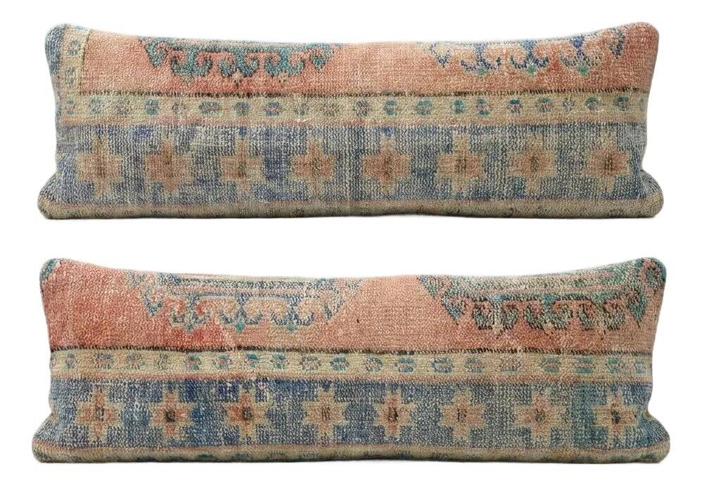 Set of 2 vintage Turkish cushion covers 41x119 cm