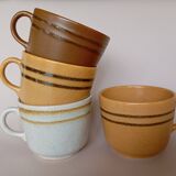 4 Sarreguemines breakfast cups