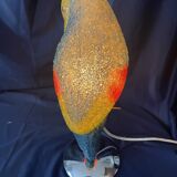 Vintage parrot lamp soft plastic and chrome table lamp exotic lamp