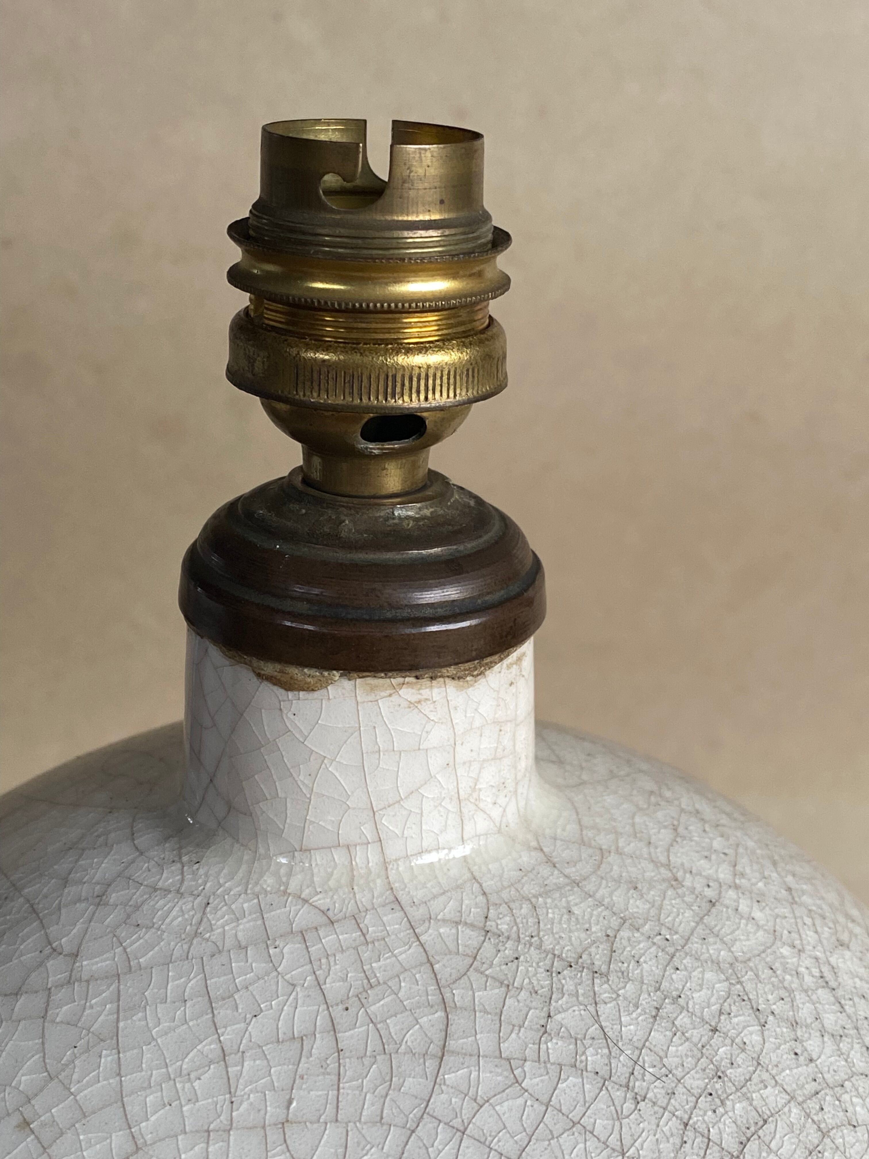 Cracked ceramic ball lamp art deco 1930