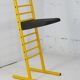 Adjustable seat chair. Circa 1980. Italy. Yellow lacquered steel.