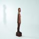 Dutch Brutalist carved wood sculpture of woman's figure, height 95cm, 1970s