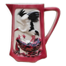 French vintage pitcher of St Clément, with a stork feeding its babies