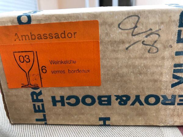 Lot 6 Verres à bordeaux Crystal Villeroy et boch