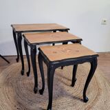Marquetry nesting tables