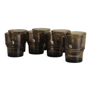 lot de 8 verres vintage - verre