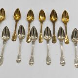 Housewife of 12 small spoons in silver metal from ruolz