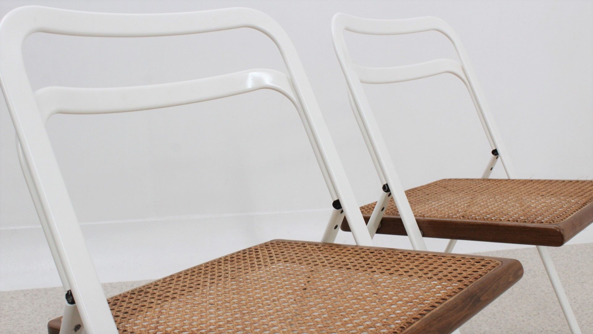 Cidue vintage folding chairs 1970s, set of 4