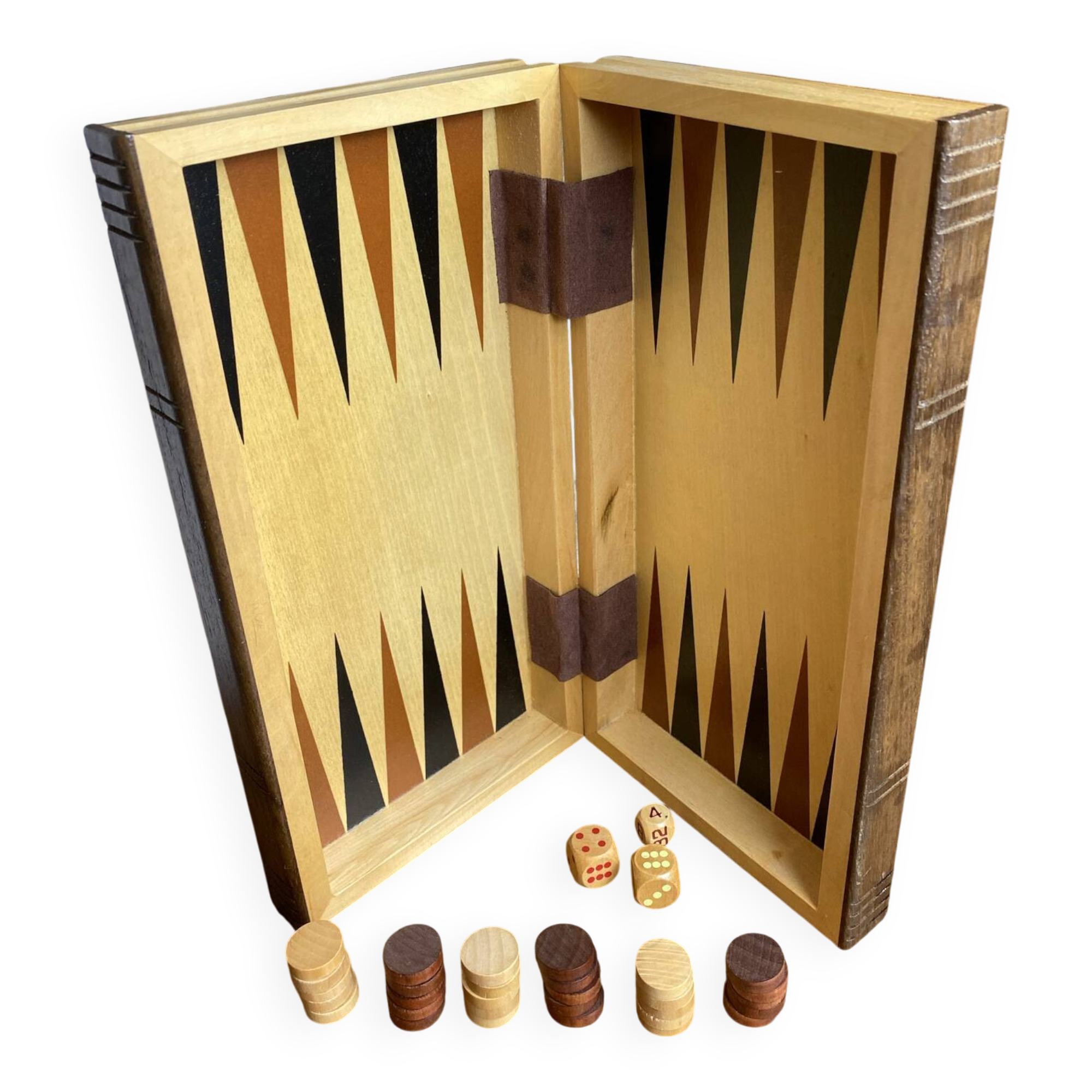 Jeu de backgammon en bois 