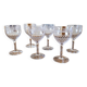 Antique red wine glasses in guilloche crystal, late 19th early 20th century (set of 6)