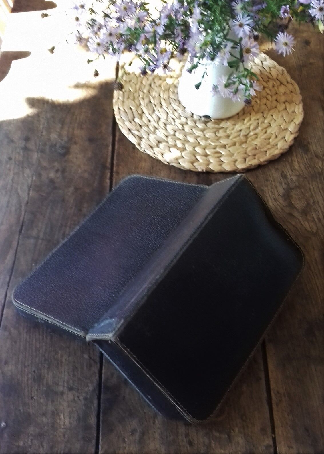 Vintage black suitcase