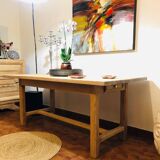 Solid oak farmhouse table