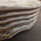 6 flat earthenware plates by Gien