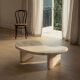 Sculptural Organic Shape Travertine Coffee Table